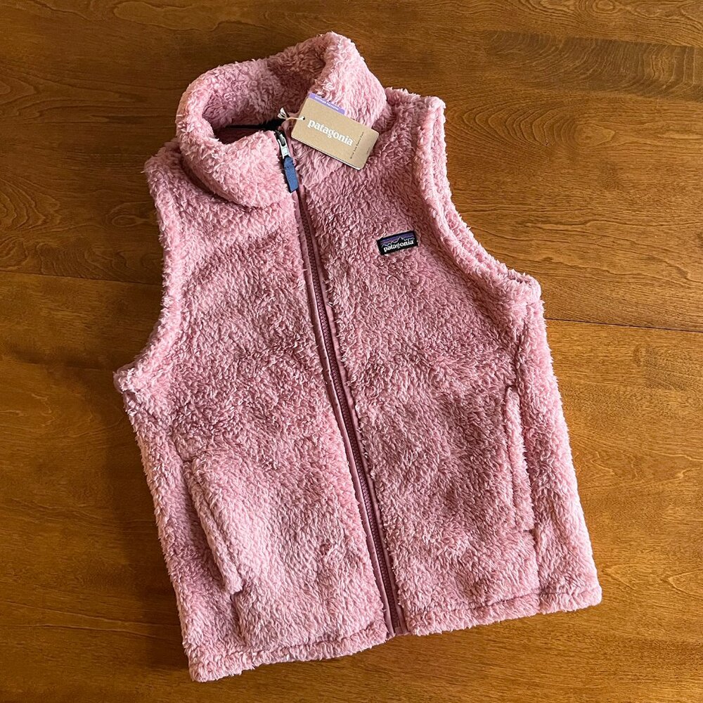 Patagonia rose pink fleece vest XL 14 NWT